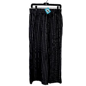 SOPRANO NWT‎ Wide Leg Navy & White Pin Stripe Palazzo Pants Sz L